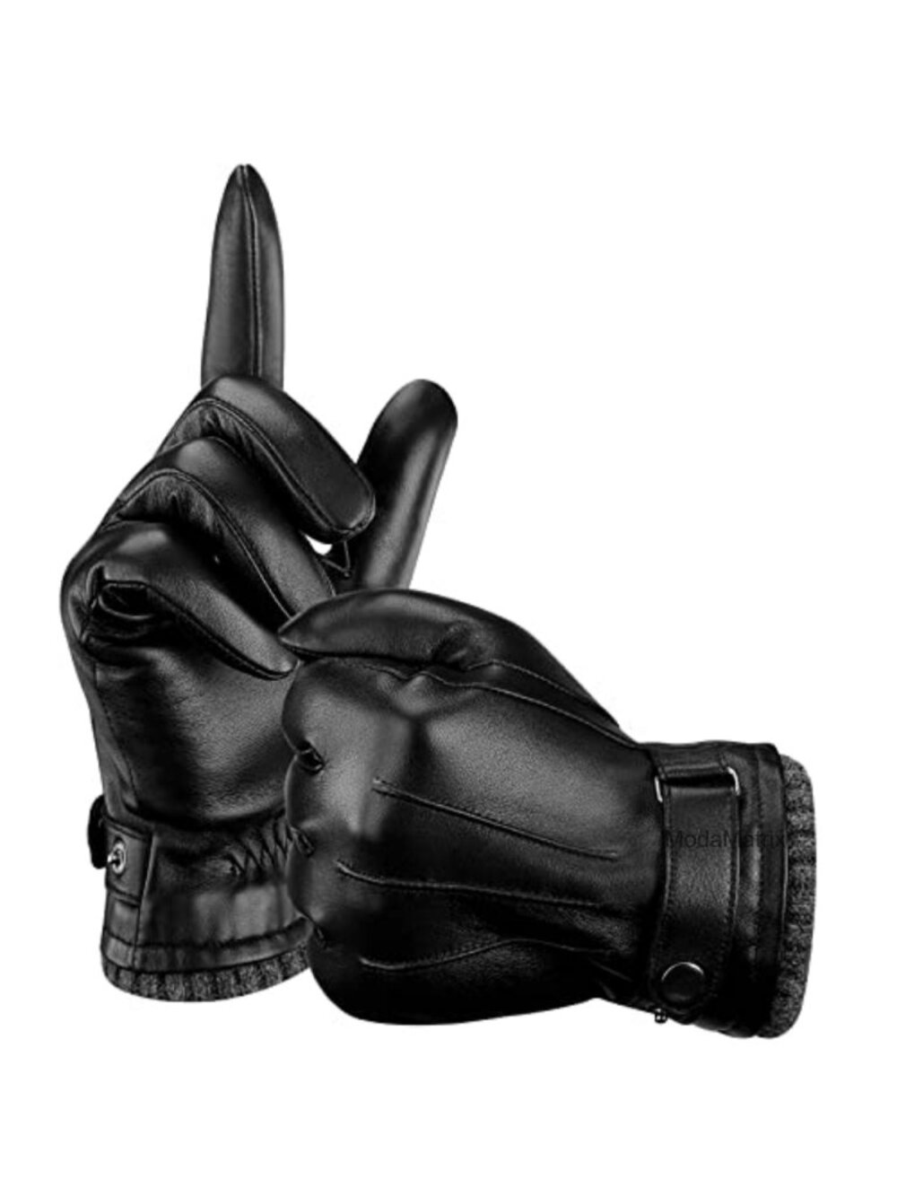 Sheepskin Leather Winter Gloves Cashmere Lined Touchscreen Thermal